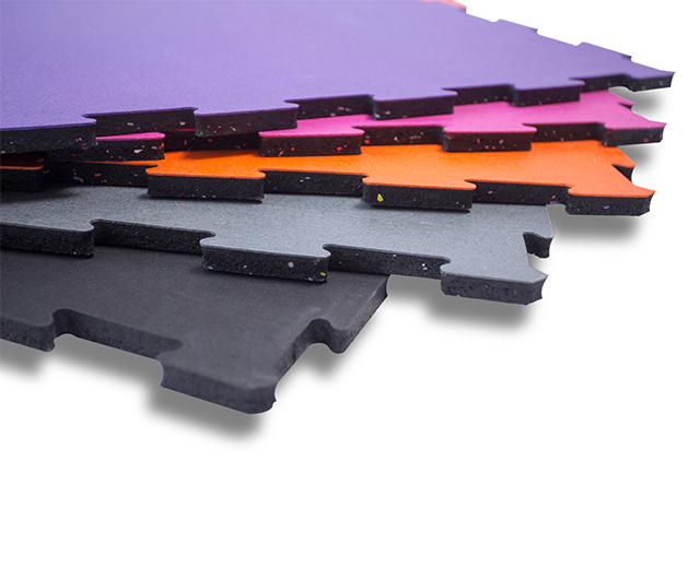 High Density Shock Absorbing Noise Reduction Interlocking Rubber Flooring Rubber Gym Floor Mats